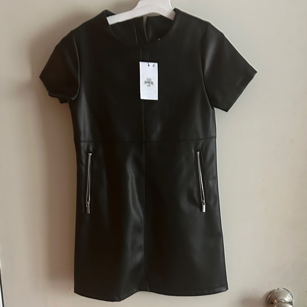 Primark Black Faux Leather Dress